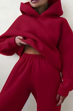 ست کرمکن اسپرت زرشکی زنانه پنبه پلی استر ruNadeS - کد 868401960