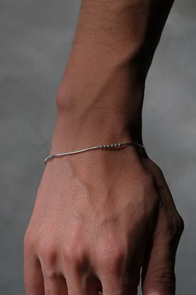دستبند نقره سبز مردانه 925 عیار Ricco Jewellery - کد 868404630