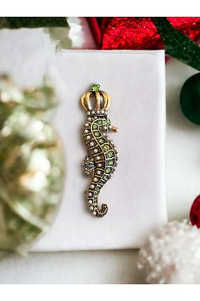 سنجاق سینه سبز زنانه فلزی FAYRA ACCESSORIES - کد 794435867