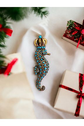 سنجاق سینه آبی زنانه فلزی FAYRA ACCESSORIES - کد 794435601