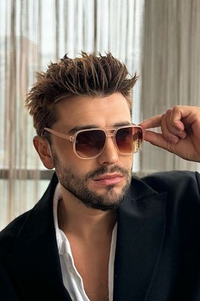 عینک آفتابی بژ مردانه UV400 By Harmony - کد 868426336