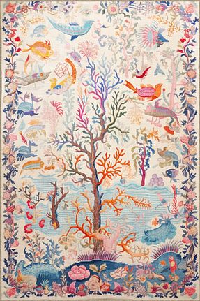 فرش رنگی قابل شستشو Rugs Modern Halı - کد 800189475