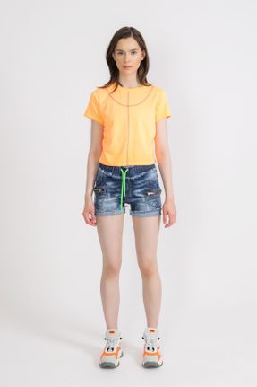 تی شرت نارنجی زنانه کد 132943496