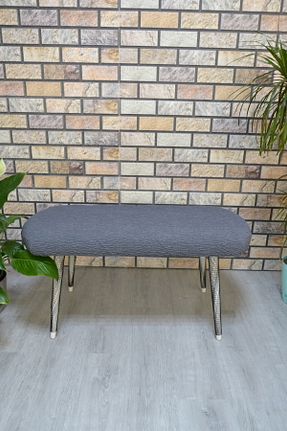پوف و نیمکت طوسی 96 x 40 COVER TEKSTİL - کد 868446920