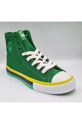 کفش اسنیکر سبز زنانه بند دار United Colors of Benetton - کد 869021328
