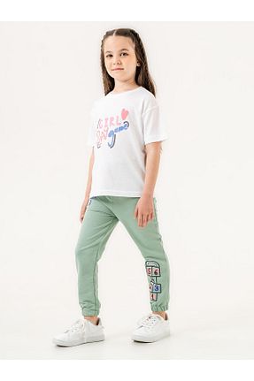 ست بالاتنه و پائین تنه سبز بچه گانه بافتنی Mışıl Kids - کد 829370416
