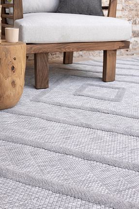 فرش طوسی قابل شستشو Koza Halı - کد 772448452