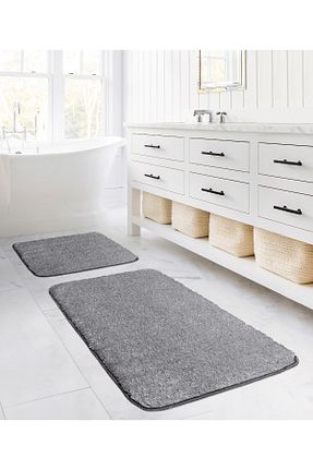 پادری حمام طوسی پلی استر Koza Home - کد 454984975