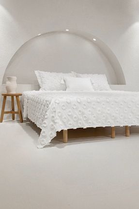 روتختی دونفره بژ پنبه ای Koza Home - کد 771147879