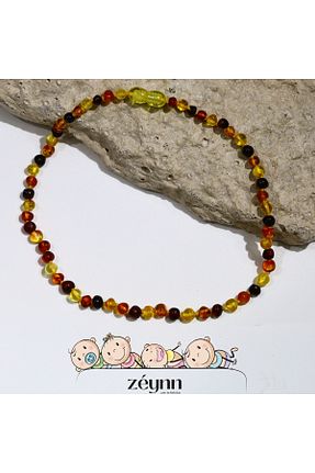 گردنبند جواهر بژ بچه گانه سنگ طبیعی Zéynn Per La Felìcìtà - کد 869363275