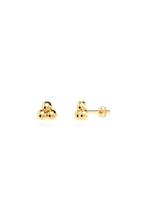 گوشواره نقره طلائی زنانه 925 عیار Indigo Takı - کد 868516181