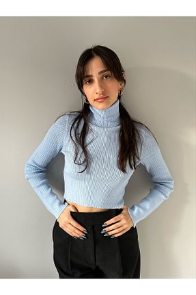پلیور آبی زنانه ساده P