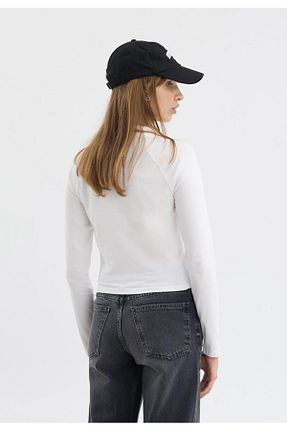 بادی سفید زنانه یقه دوچرخه Butik - کد 868559327