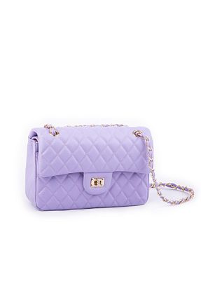 کیف پستچی بنفش زنانه چرم مصنوعی Nas Bag - کد 795814797