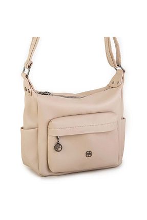 کیف پستچی بژ زنانه چرم مصنوعی Nas Bag - کد 684473945