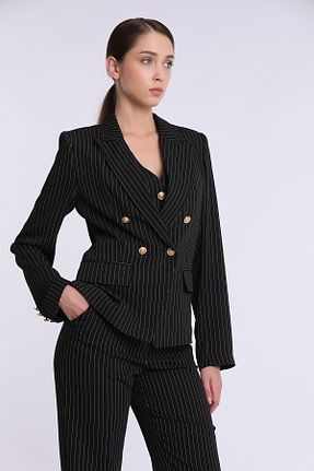 ست بالاتنه و پائین تنه مشکی زنانه بافتنی Yake - کد 868584038
