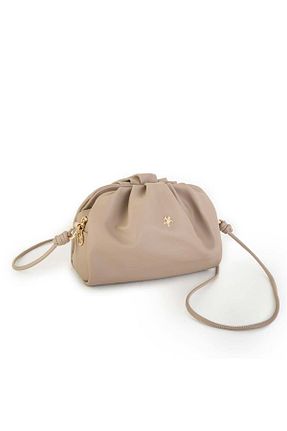 کیف پستچی بژ زنانه چرم مصنوعی Nas Bag - کد 795613895