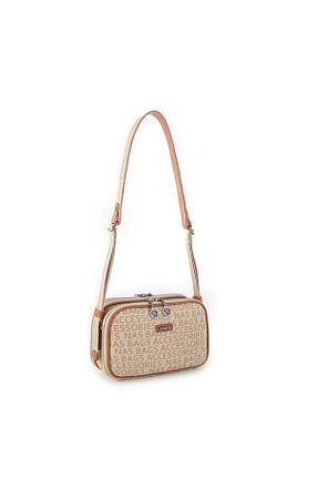 کیف پستچی قهوه ای زنانه چرم مصنوعی Nas Bag - کد 729040790