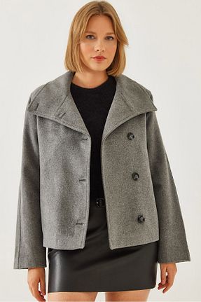 کت طوسی زنانه رگولار Bianco Lucci - کد 868587119