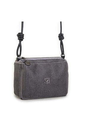 کیف پستچی طوسی زنانه چرم مصنوعی Nas Bag - کد 684473765