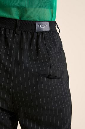 شلوار سایز بزرگ مشکی زنانه پنبه پلی استر VERDA - کد 868581047