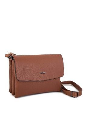 کیف پستچی قهوه ای زنانه چرم مصنوعی Nas Bag - کد 684473933