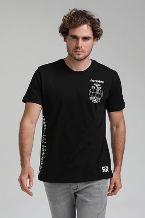 تیشرت مشکی مردانه اسلیم فیت NEW WORLD POLO - کد 698517116