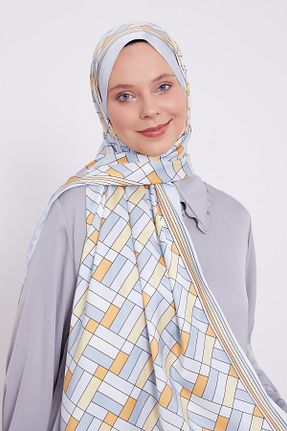 شال آبی زنانه پنبه ای Levidor - کد 868609682