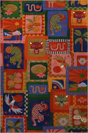 فرش رنگی قابل شستشو Rugs Modern Halı - کد 781564060