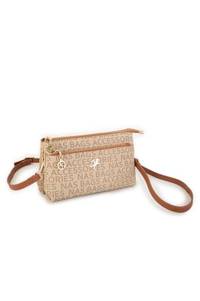 کیف پستچی قهوه ای زنانه چرم مصنوعی Nas Bag - کد 868590611