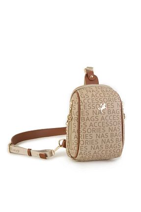 کیف دوشی قهوه ای زنانه چرم مصنوعی Nas Bag - کد 206664696