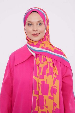 شال صورتی زنانه پلی استر Levidor - کد 868614138