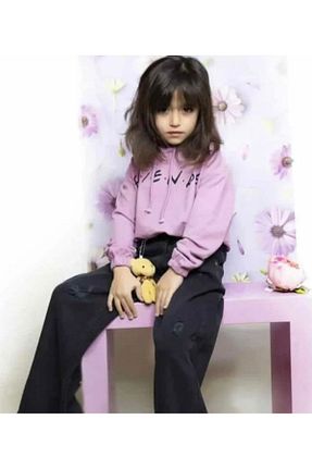 سوئیشرت صورتی بچه گانه چاپی BOBBY JR KİDSWEAR - کد 869238150