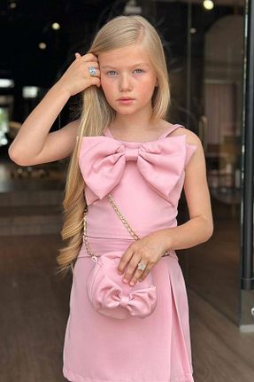 ست بالاتنه و پائین تنه صورتی بچه گانه بافت Riccotarz - کد 835698174