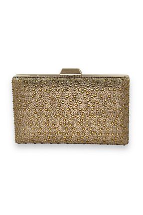 کیف مجلسی طلائی زنانه فلزی MidStore - کد 898173260