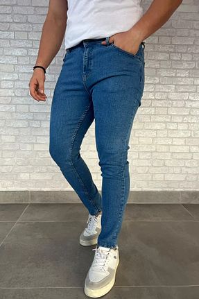 شلوار جین آبی مردانه پاچه تنگ MİSHAR İTALİA - کد 868630105