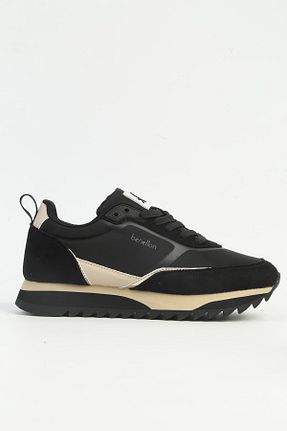 کفش اسنیکر مشکی زنانه بند دار Benetton - کد 868630677