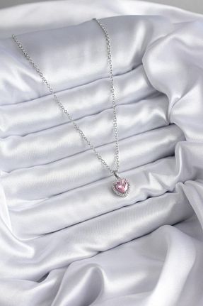 گردنبند استیل ( فولاد ) طوسی زنانه استیل ضد زنگ Genel Markalar - کد 790578860