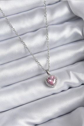 گردنبند استیل ( فولاد ) طوسی زنانه استیل ضد زنگ Genel Markalar - کد 790578860
