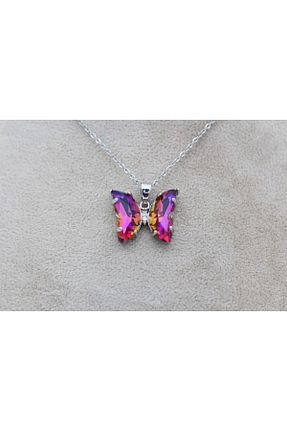 گردنبند استیل ( فولاد ) آبی زنانه استیل ضد زنگ Alina Jewelry - کد 868767974