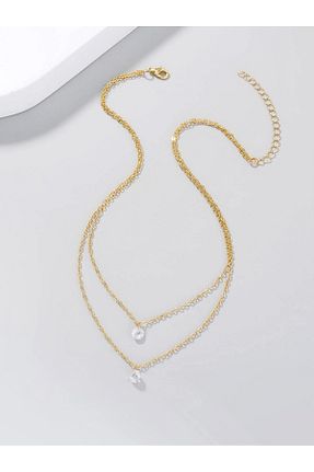 گردنبند جواهر طلائی زنانه روکش طلا Pure Charm - کد 868762087