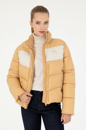 کاپشن قهوه ای زنانه کراپ U.S. Polo Assn. - کد 859886427
