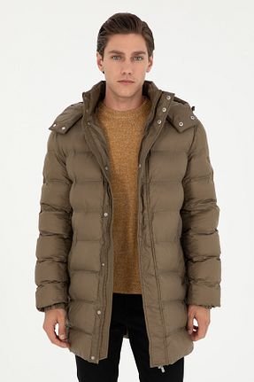 پالتو پشمی خاکی مردانه گشاد U.S. Polo Assn. - کد 859936183