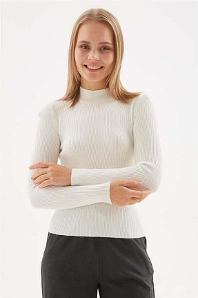 پلیور نباتی زنانه ساده Fashion Friends - کد 868873928