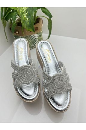دمپائی زنانه چرم مصنوعی GİRGÖR - کد 868878498