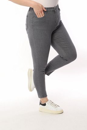 شلوار جین طوسی زنانه پاچه تنگ yakamor - کد 868880376