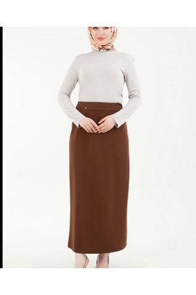 دامن حجاب قهوه ای زنانه Straight Armine - کد 868890632