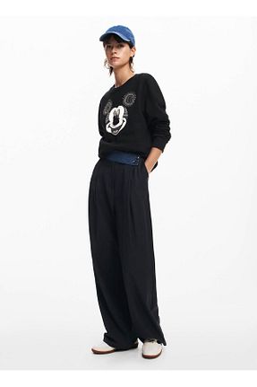 سوئیشرت مشکی زنانه چاپی Desigual - کد 868900934