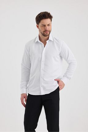 پیراهن سفید مردانه اسلیم macharel jeans - کد 868908729