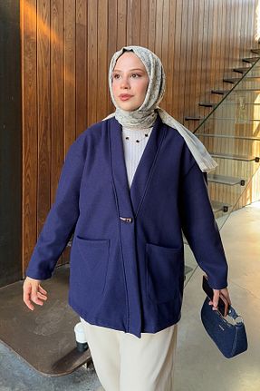 کت سرمه ای زنانه اورسایز lurex moda - کد 868899058